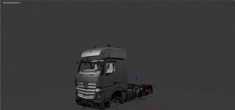 MERCEDES ACTROS 2014 BLENDER TEXTURE Mod - Euro Simulator 2 Mods American Truck Simulator Mods