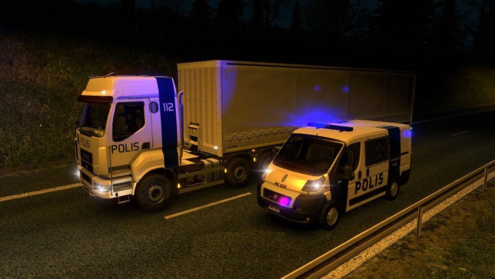 euro truck simulator 2 mod police car download
