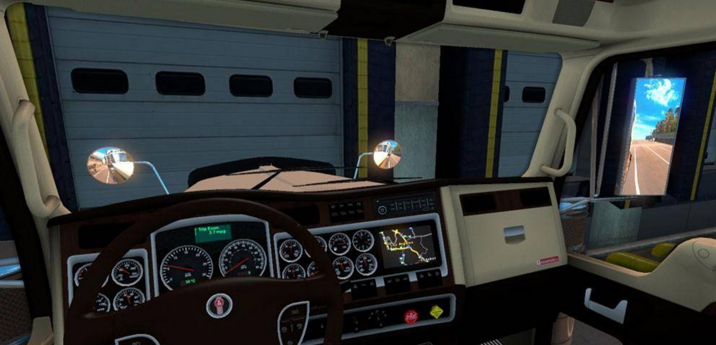 Kenworth W900 Lux Interior Mod Euro Truck Simulator 2 Mods