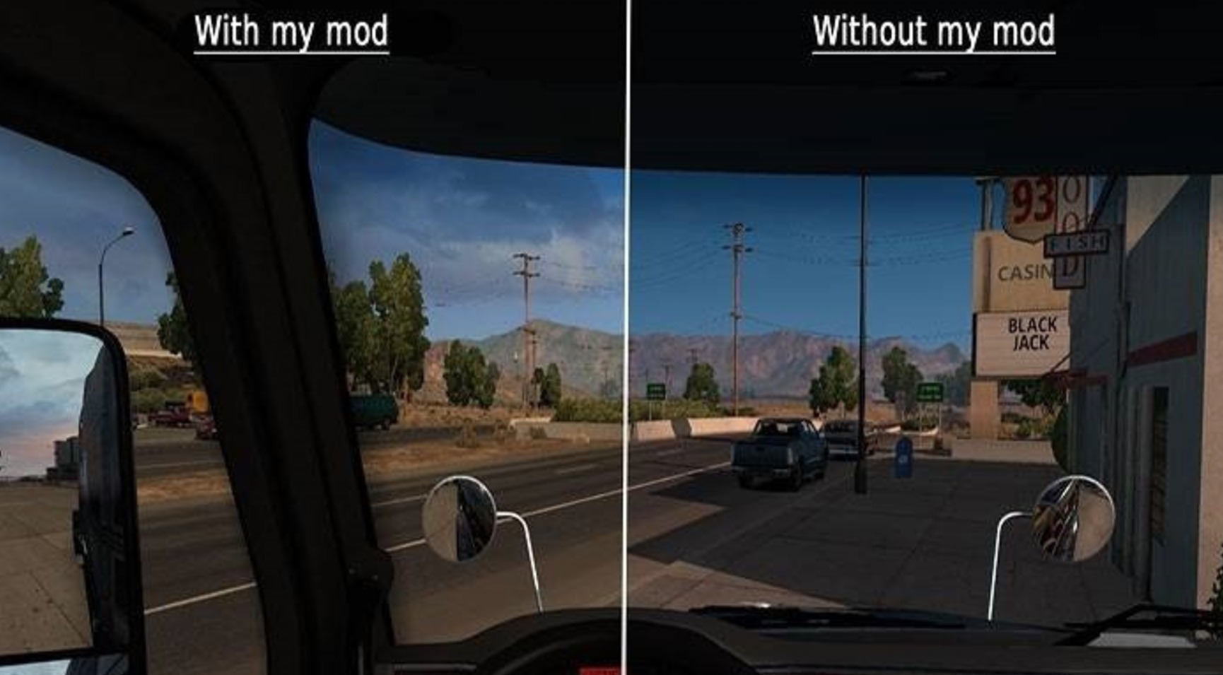 american truck simulator graphics mod