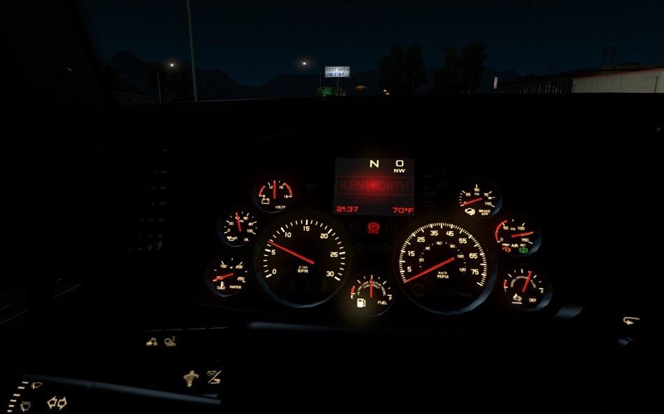 2017 Kenworth T680 Dash Warning Lights