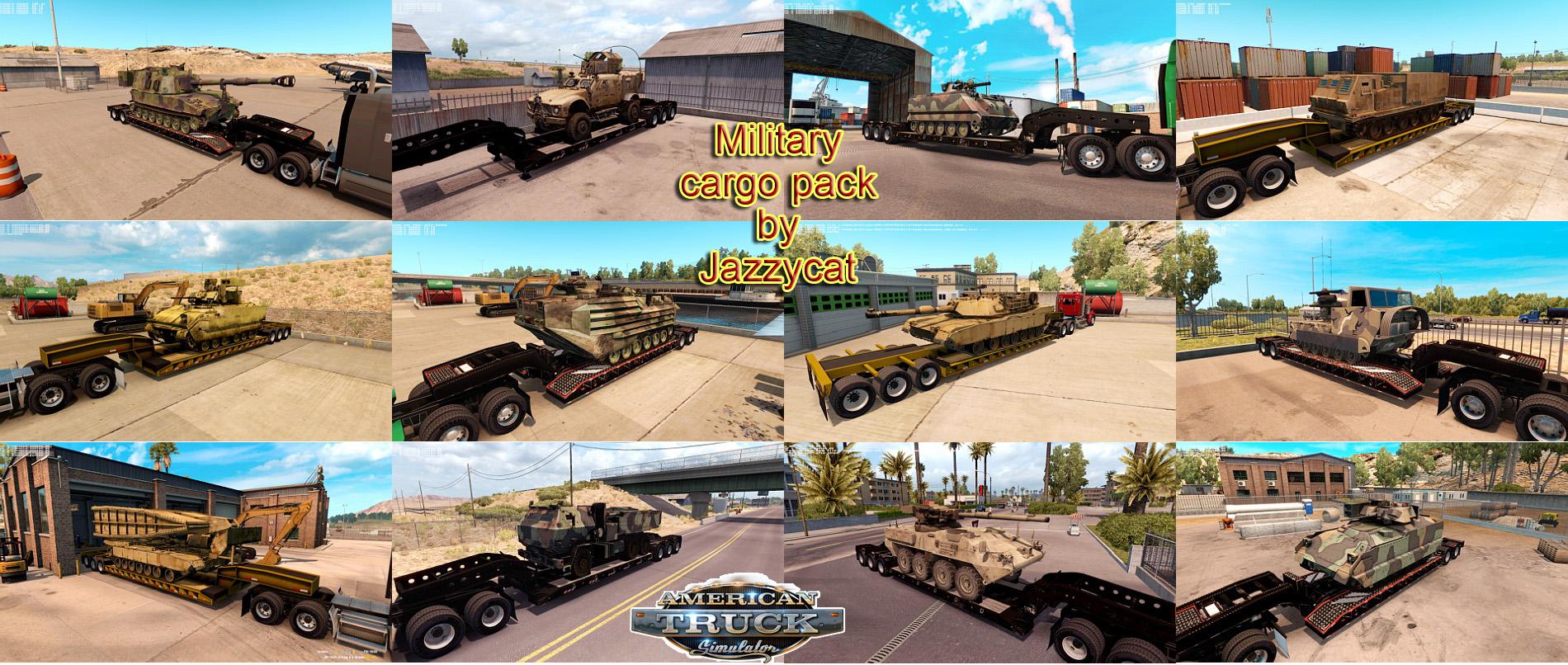 MILITARY CARGO PACK BY JAZZYCAT V1.0.2 ATS Euro Truck Simulator 2 Mods