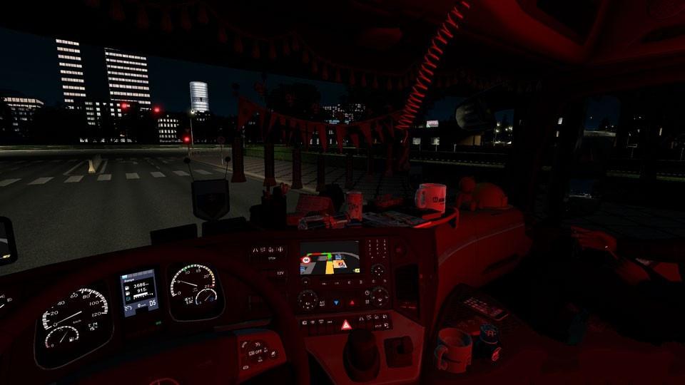 INTERIOR LIGHT FOR ALL TRUCKS V12 ETS2 Euro Truck Simulator 2 Mods