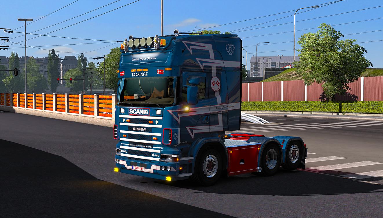 Henrik Lund Hansen – Scania 4 Series Rjl – Metallic Truck Skin - Euro Truck Simulator 2 Mods | American Truck Simulator Mods