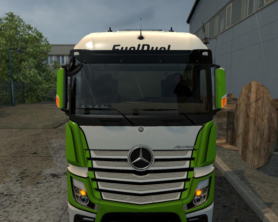 MERCEDES ACTROS MP4 TURN SIGNALS ON THE MIRRORS 1.32.X TUNING MOD