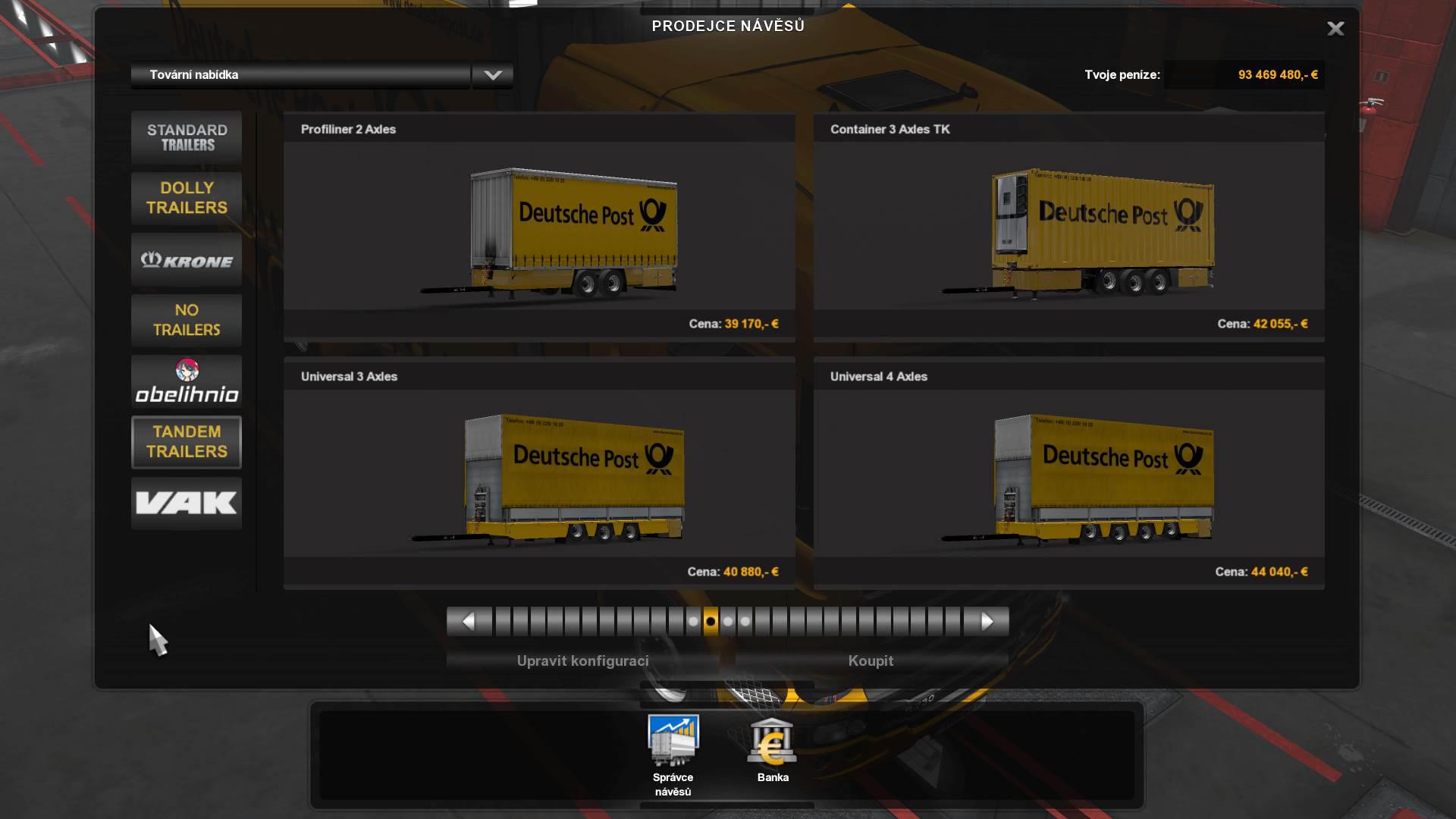 DEVIL BDF TANDEM DEUTSCHE POST 1.33.X ETS2 Euro Truck Simulator 2