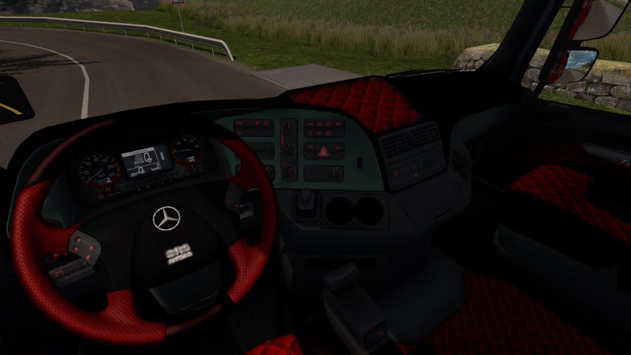 Mercedes Actros Mp3 Black Red Interior 1 34 X Mod Euro