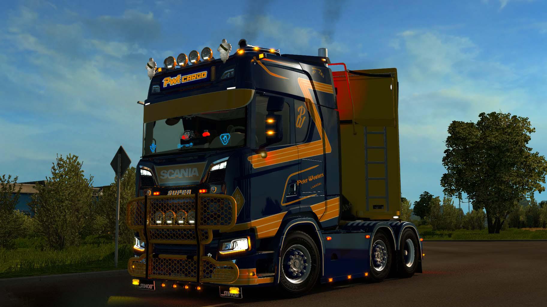 Skin Pwt Cargo For Scania S Lightbox V1 0 Truck Skin Euro Truck Simulator 2 Mods
