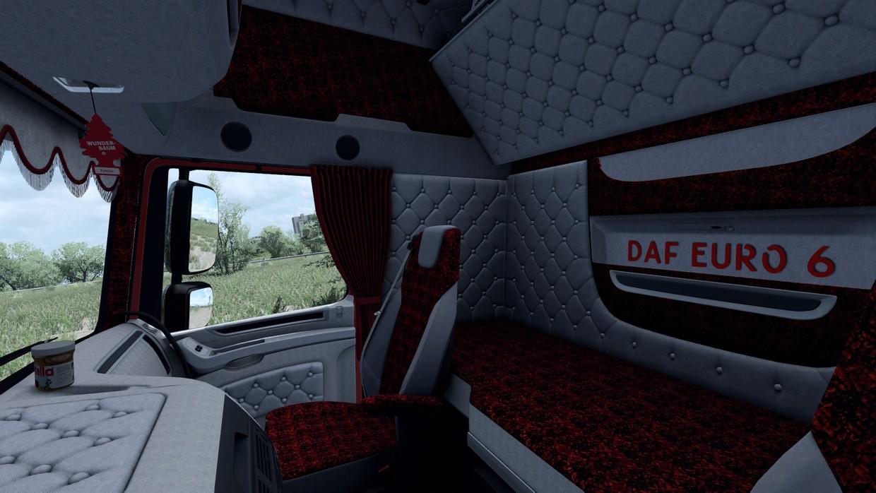 Daf Xf 106 Holland Style Interior Red Pluche 1 36 X Mod