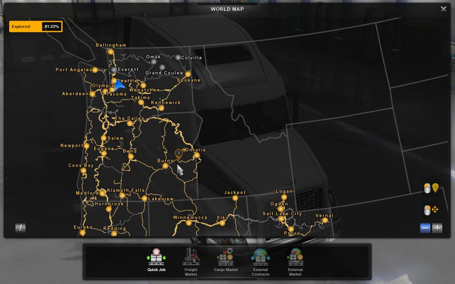 All Garages and Dealers in Map DLC's v0.1.1.36 ATS Euro Truck
