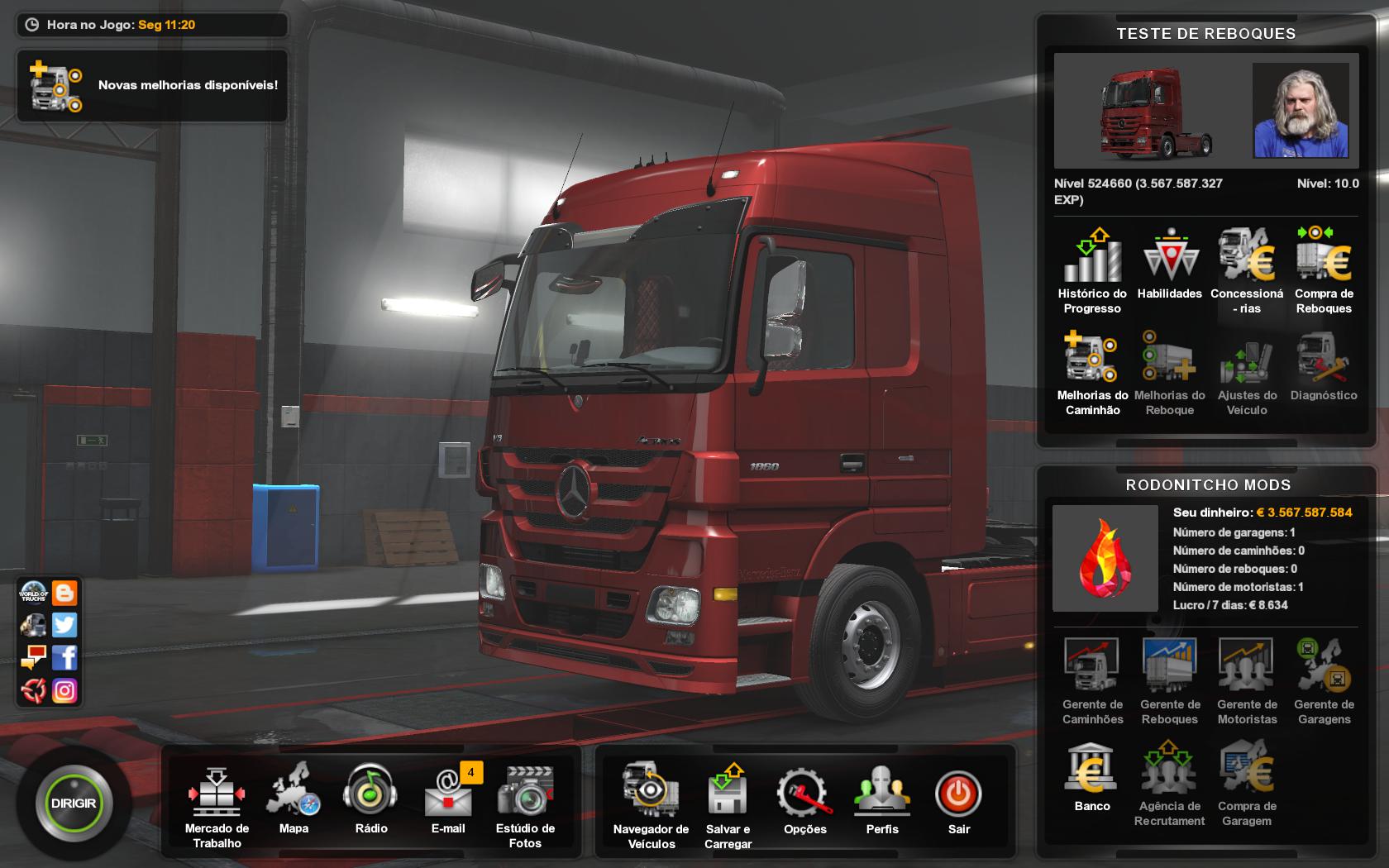 Mod de Caminhão e Reboques Para o Euro Truck Simulator 2