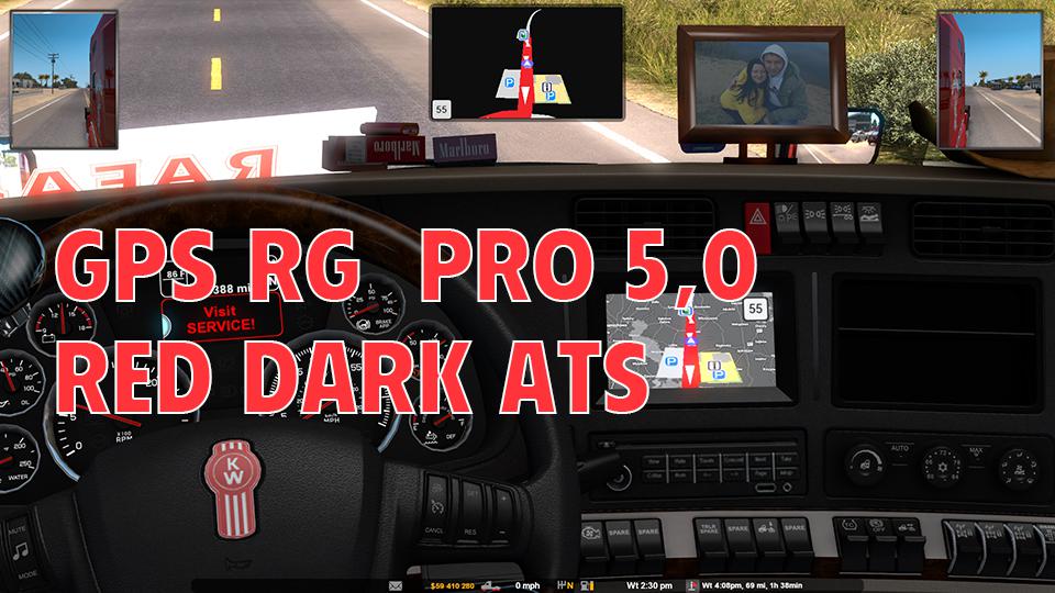 temperatur køre Tectonic GPS RG PRO RED DARK v5.0 ATS - Euro Truck Simulator 2 Mods | American Truck  Simulator Mods