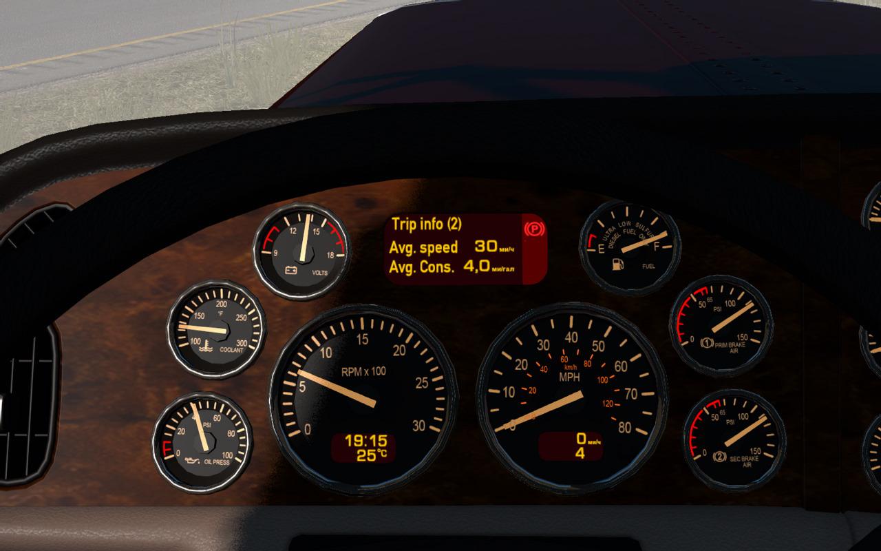 Peterbilt 389 dashboard computer v3.0 ATS Euro Truck Simulator 2 Mods