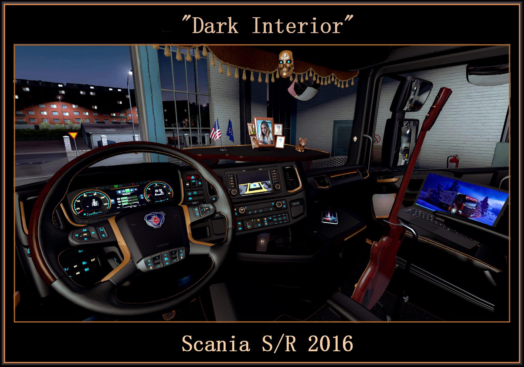 Chamber Distinguish Death jaw Dark Interior for Scania S/R 2016 v0.9 ETS2 - Euro Truck Simulator 2 Mods |  American Truck Simulator Mods