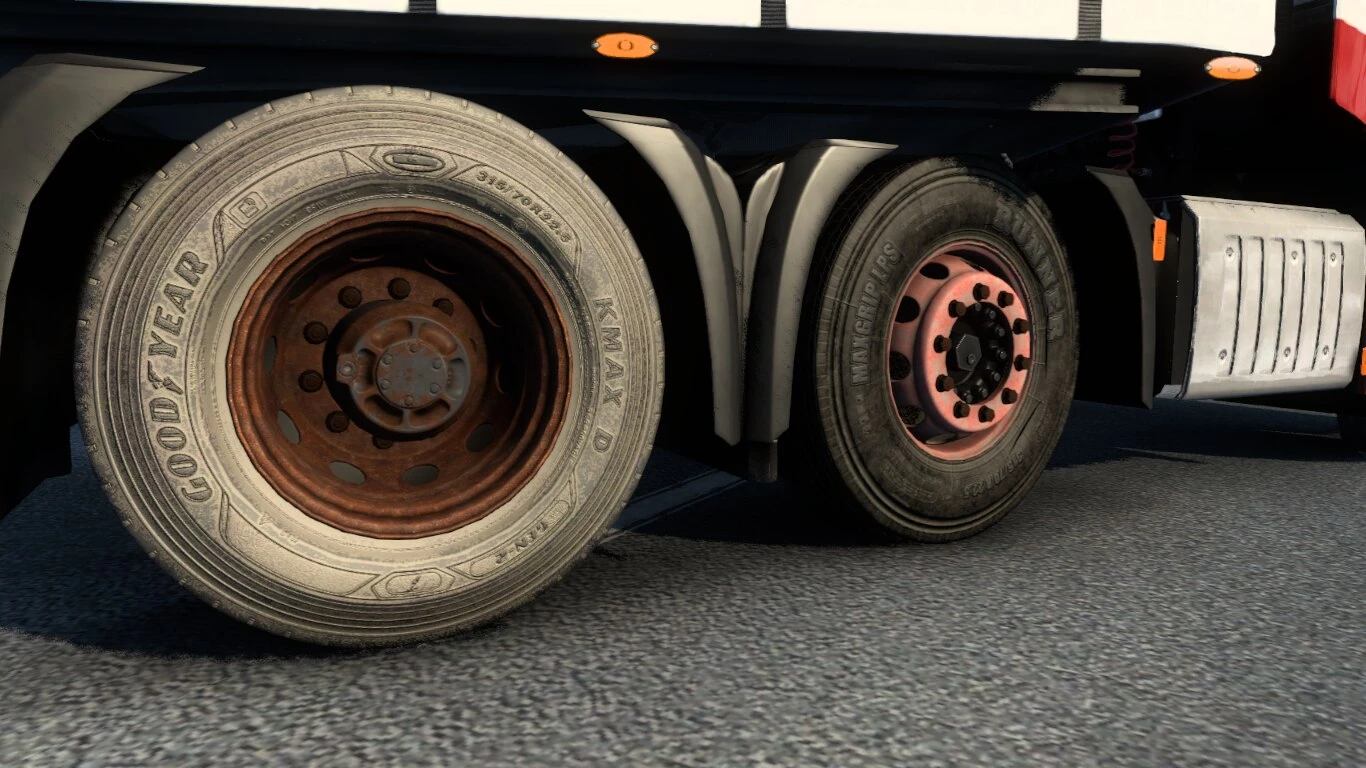 Dirt tires and rims pack v1.0 ETS2 Euro Truck Simulator 2 Mods
