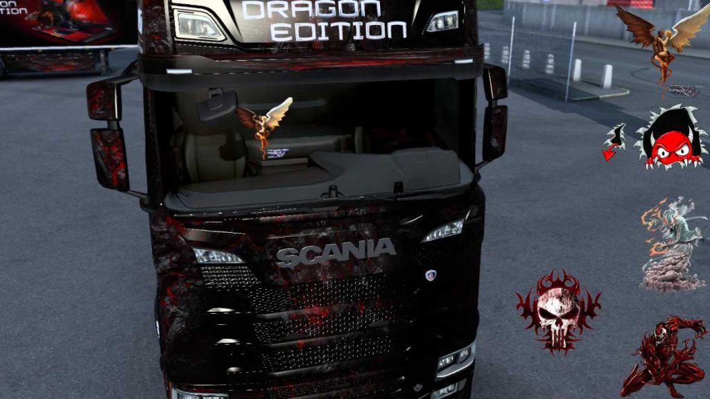 Scania window stickers 1.45 ETS2 Euro Truck Simulator 2 Mods