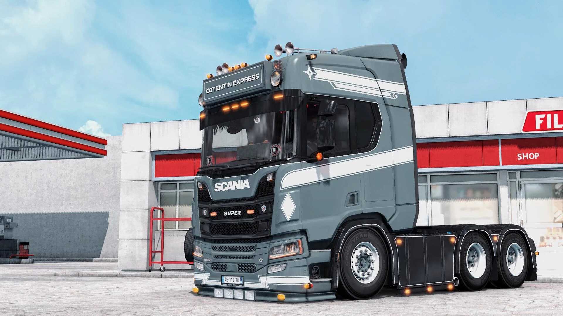 Skin Scania gris foncé 1.45 ETS2 - Euro Truck Simulator 2 Mods | American Truck Simulator Mods