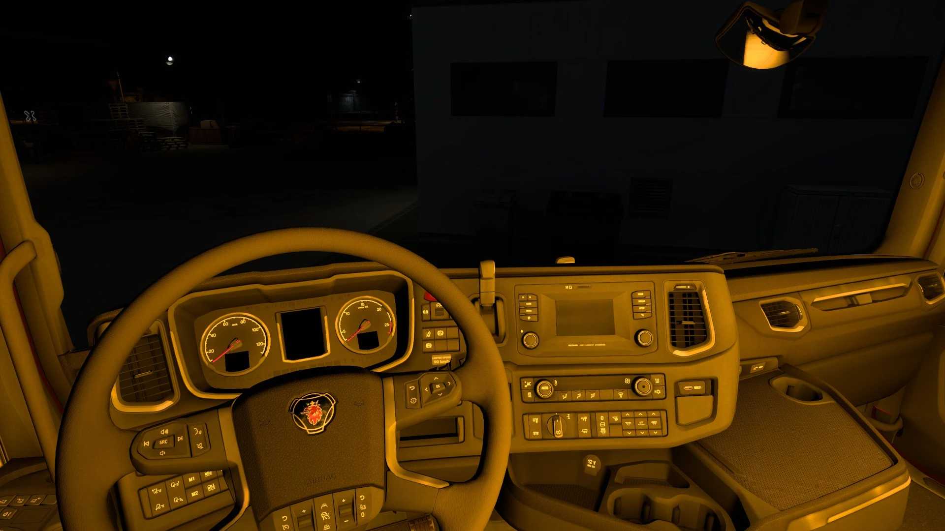 Interior Lights for all trucks v1.1 - Euro Simulator 2 Mods | American Simulator Mods