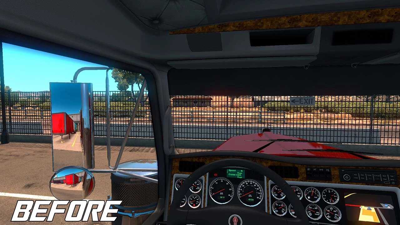 Realistic Mirror FOV v1.5.6 ATS Euro Truck Simulator 2 Mods