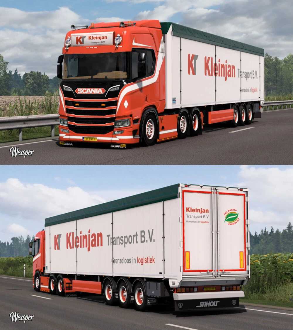 Scania R S Kleinjan Transport Skin Pack 1 46 ETS2 Euro Truck Scania R S Kleinjan Transport Skin Pack 1 46 ETS2 Euro Truck