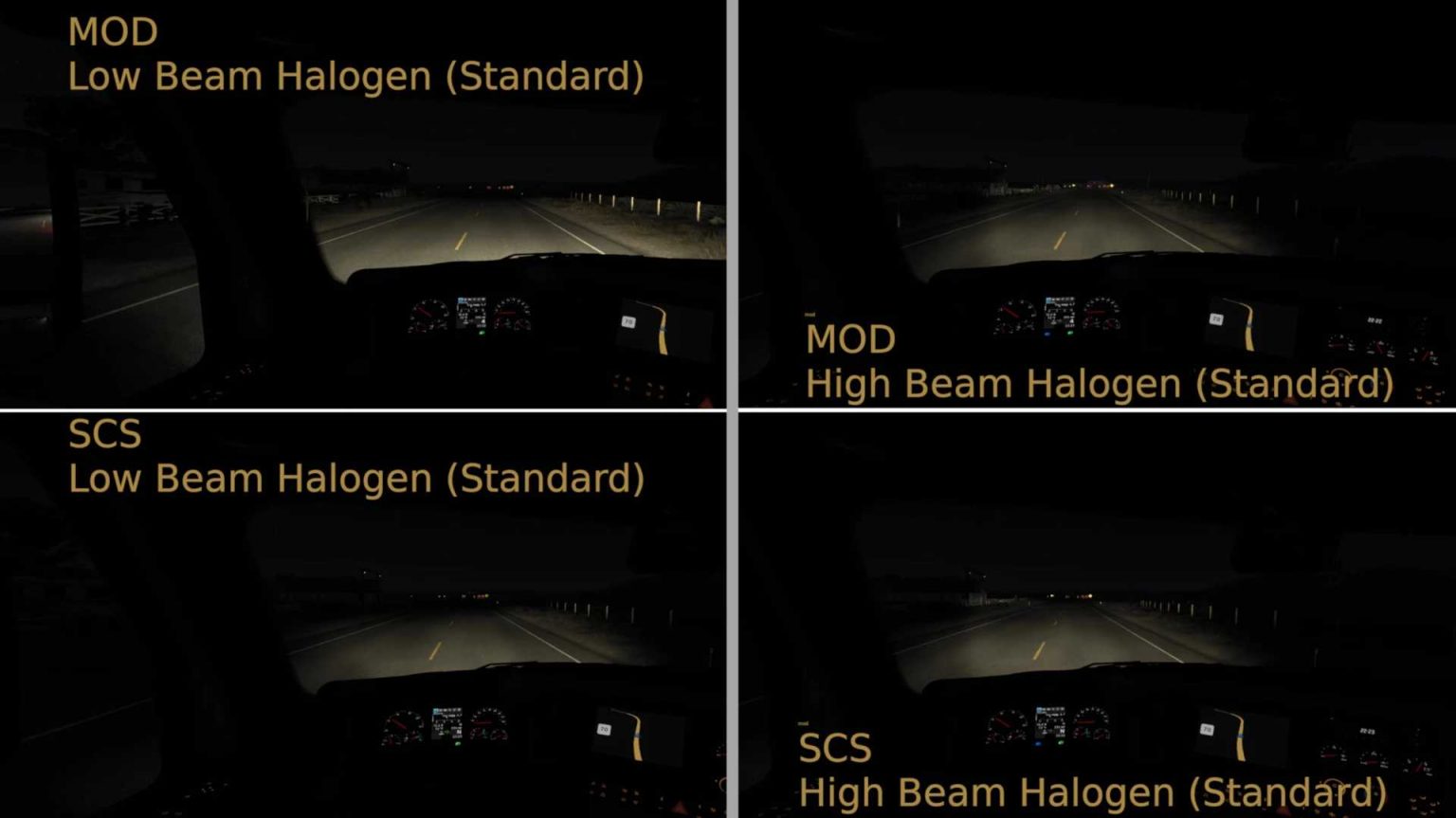 Headlights for SCS trucks 1.46 ATS Euro Truck Simulator 2 Mods