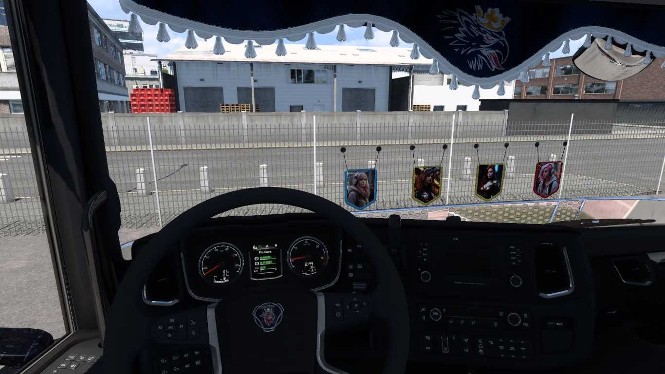 Windshield Pennant v0.1 ETS2 Euro Truck Simulator 2 Mods American Truck Simulator Mods