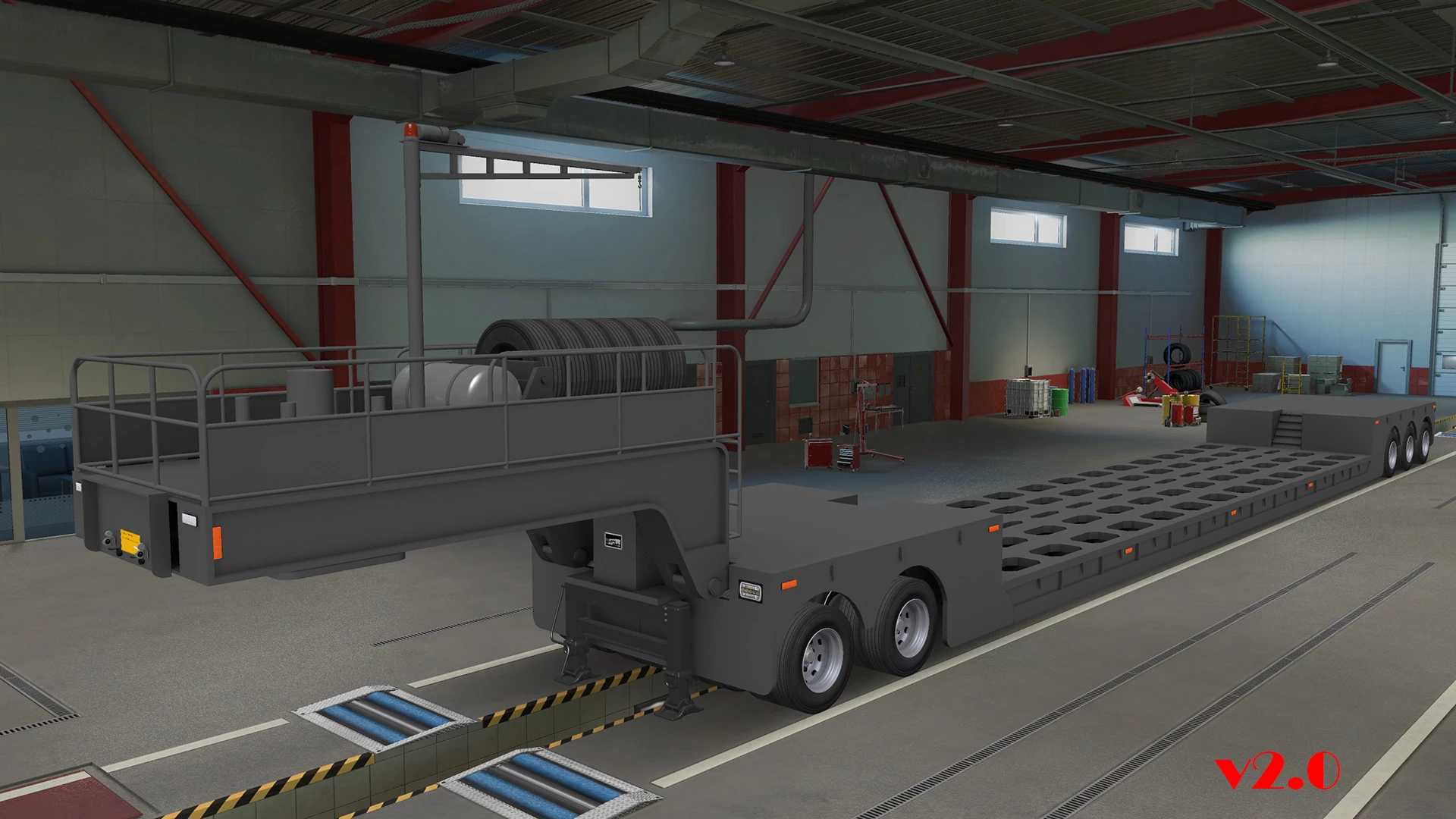 MULTIAXLE LINE LARGE LOAD TRAILER V2.0 1.49.X ETS2 Euro Truck Simulator 2 Mods American