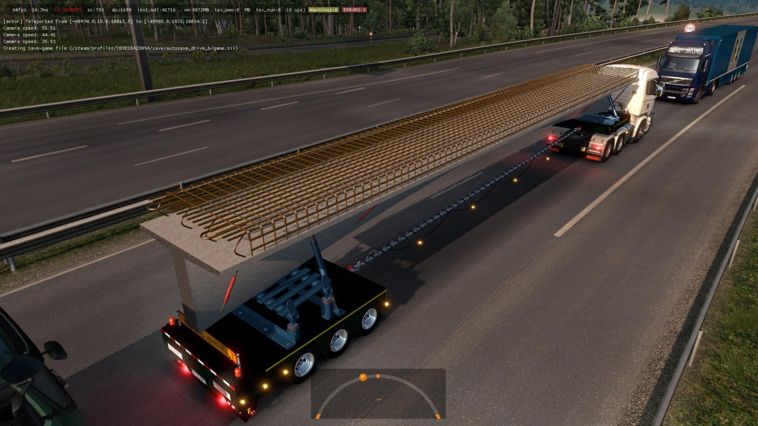 Trailers with construction structures in traffic 1.36 ETS2 - Euro Truck ...
