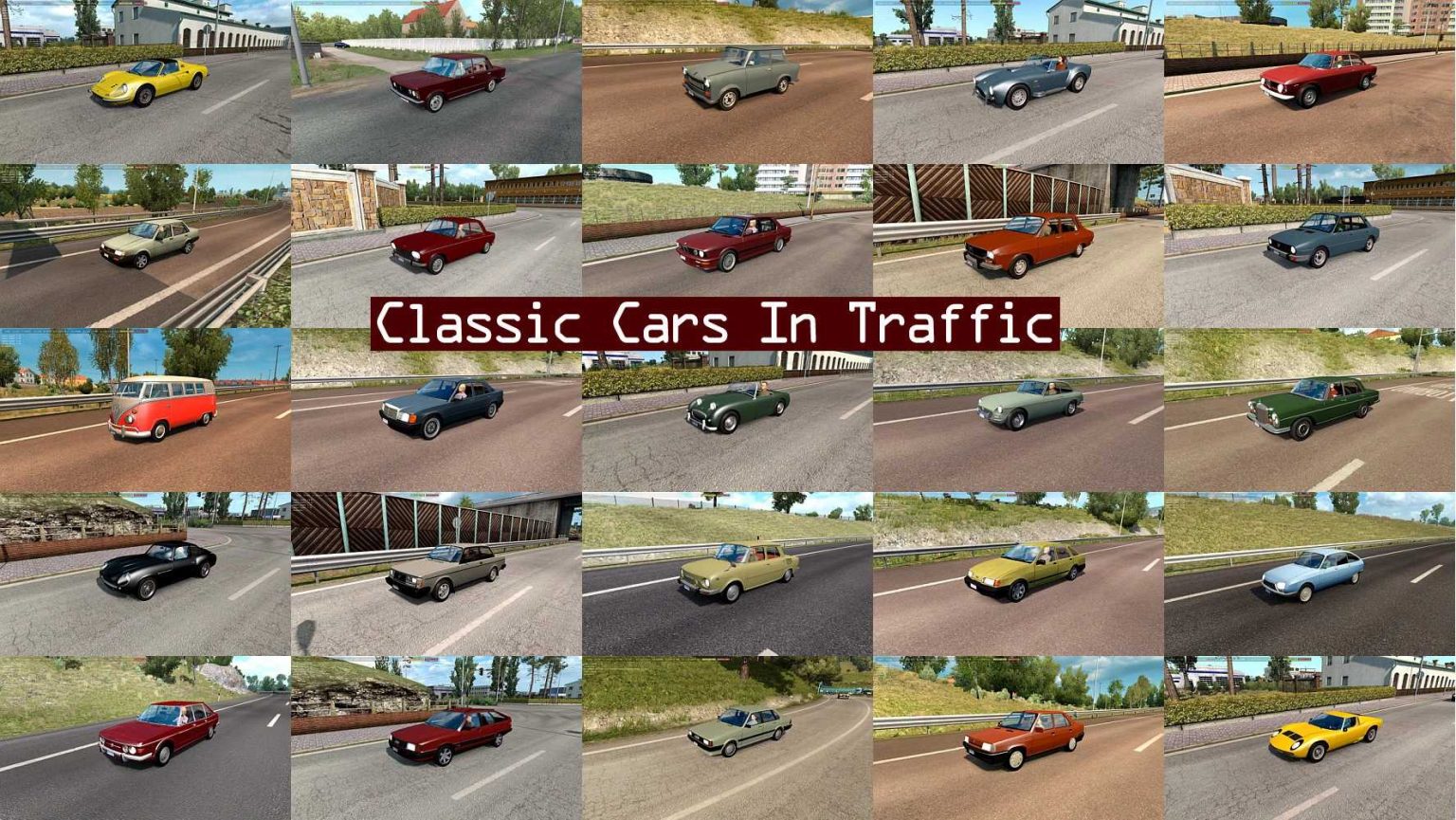 Classic Cars Traffic Pack by TrafficManiac v11 6 ETS2 Euro Truck