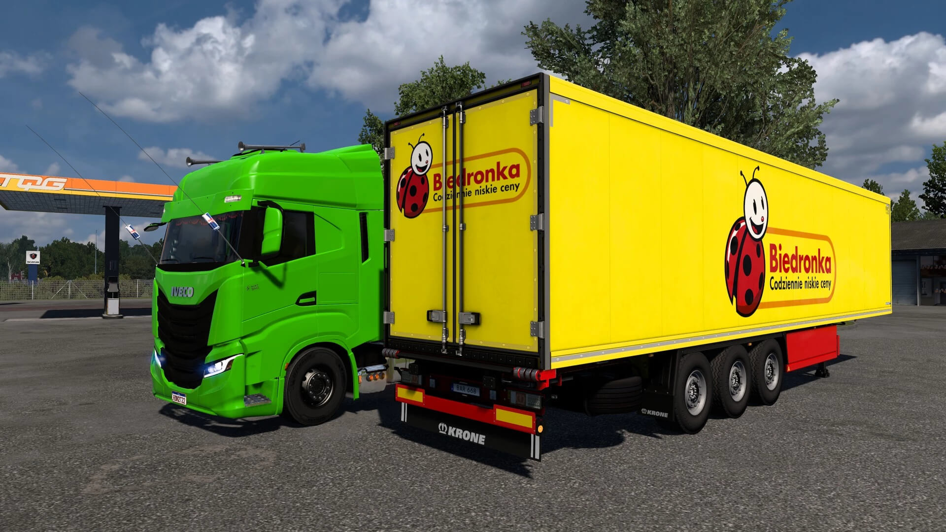 Mod Biedronka KRONE COOL LINER 1.0 para Euro Truck Simulator 2 já disponível para download