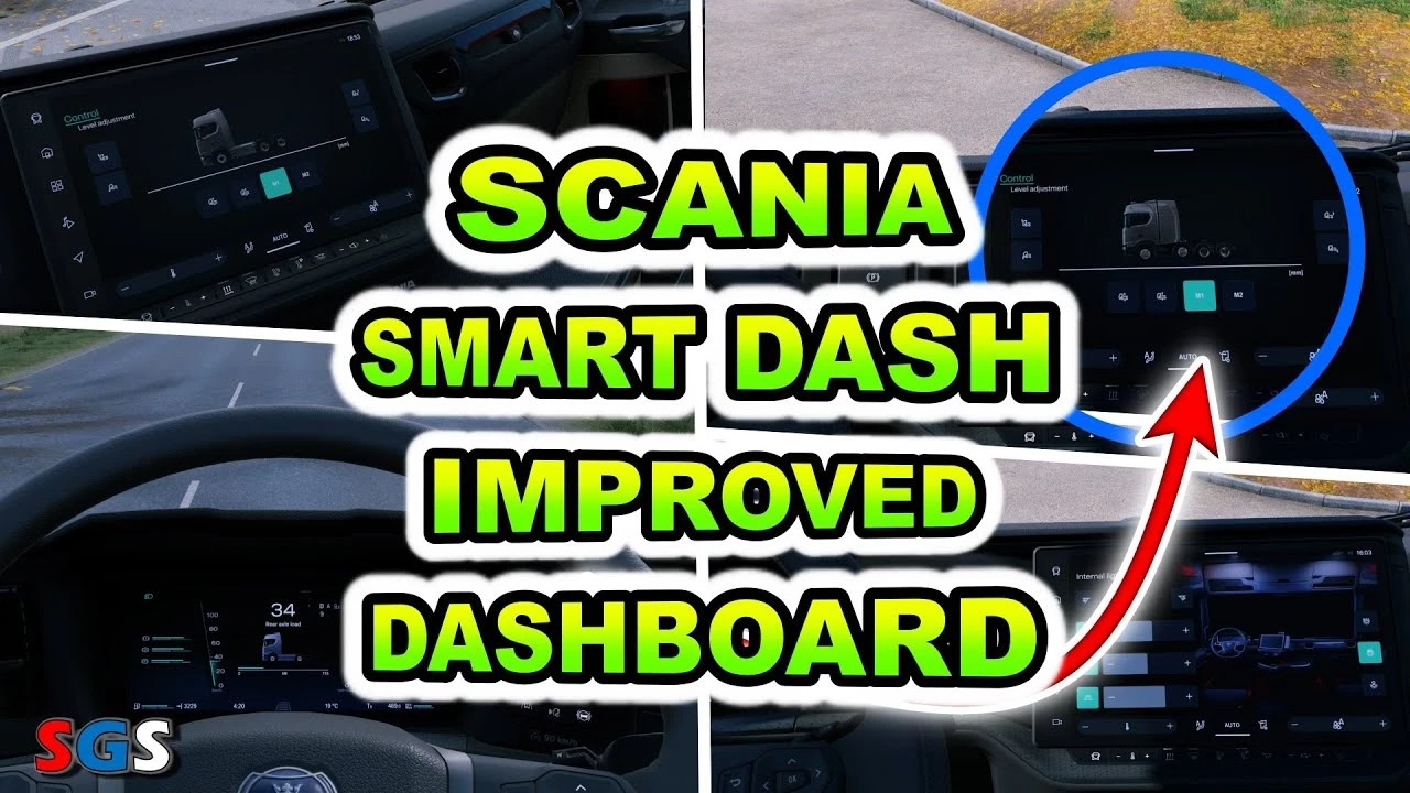 Scania Smart Dash: Painel Melhorado v1.7 para ETS2
