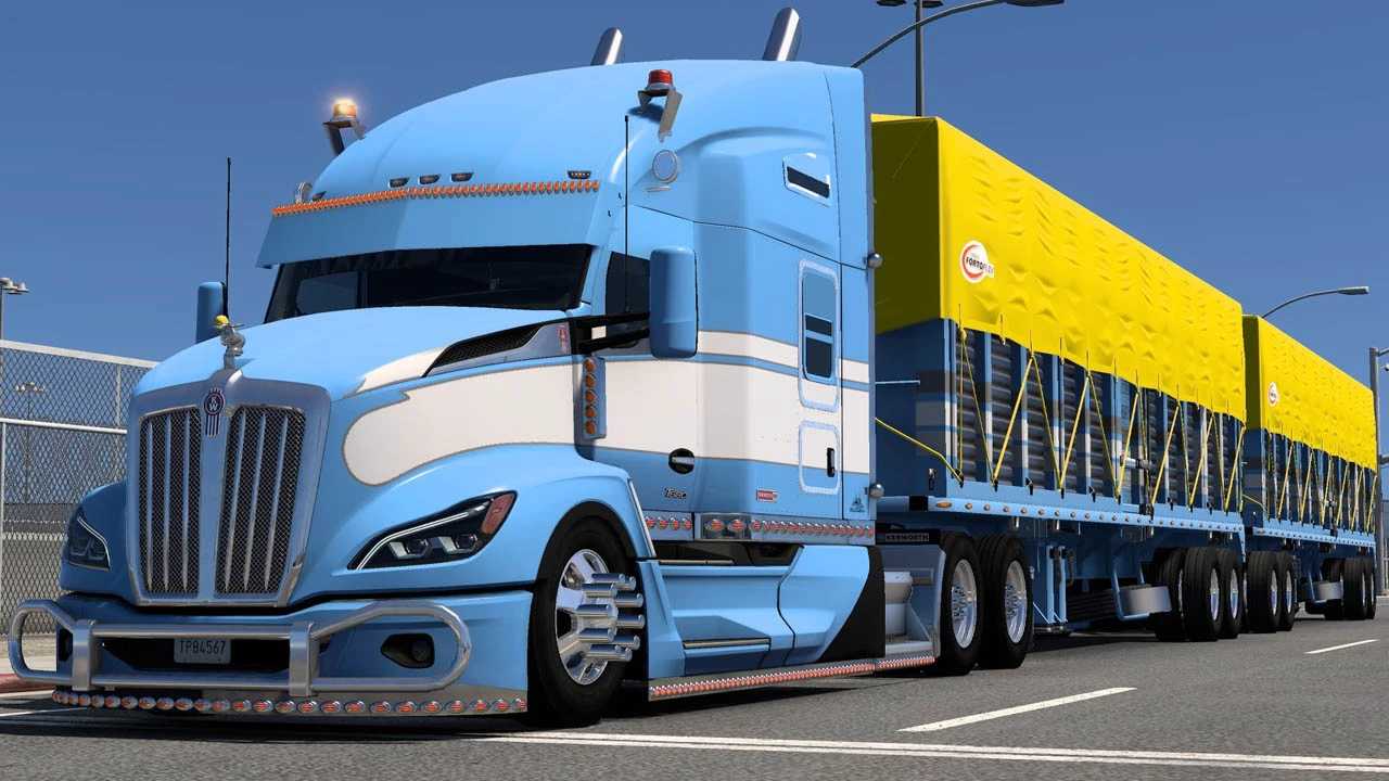 Mod Kenworth T680 Next Gen Base Custom v1.58.1 chega ao American Truck Simulator com melhorias