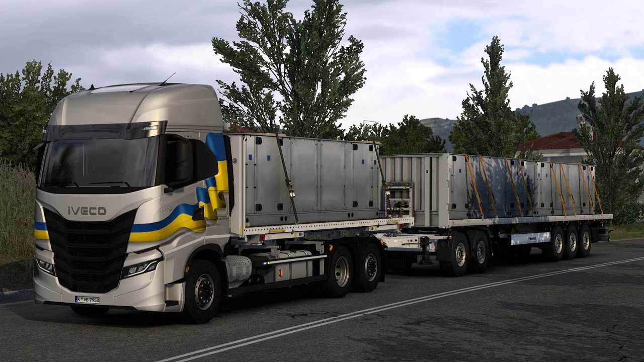 ETS2 recebe Krone LHV Type 3 v1.0.1, reboques gigantes com DLC obrigatória
