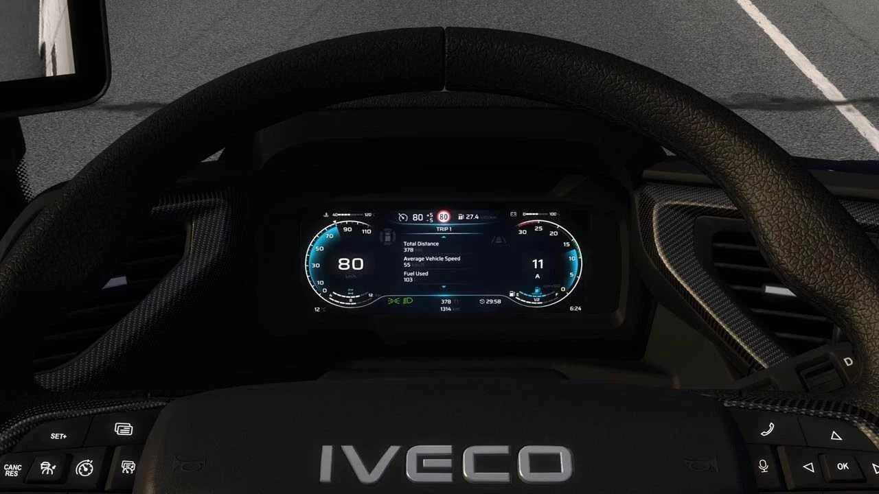 Iveco S Way Improved Dashboard v1.60 ETS2