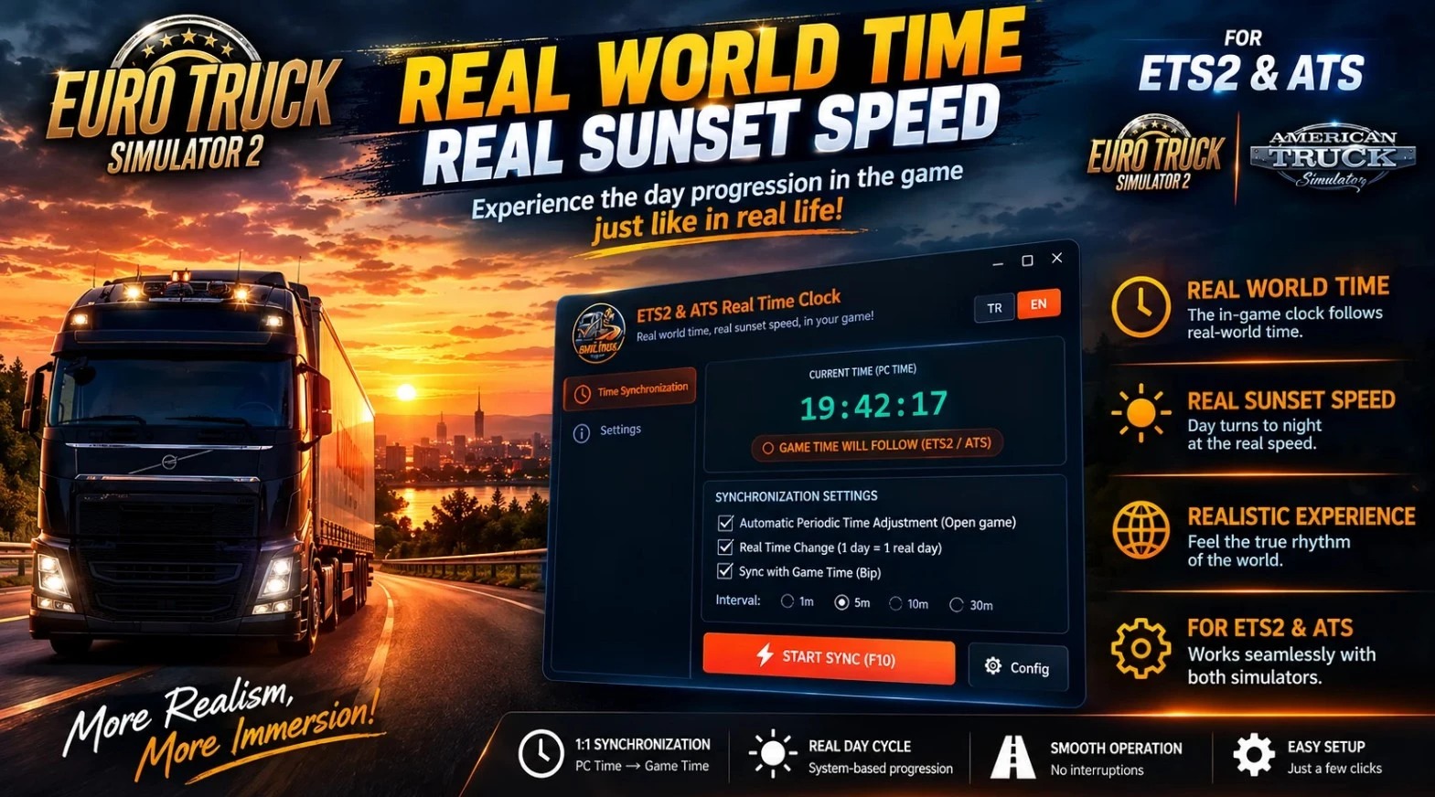 Real Time Clock Sync Pro v1.0 ETS2 thumbnail 2