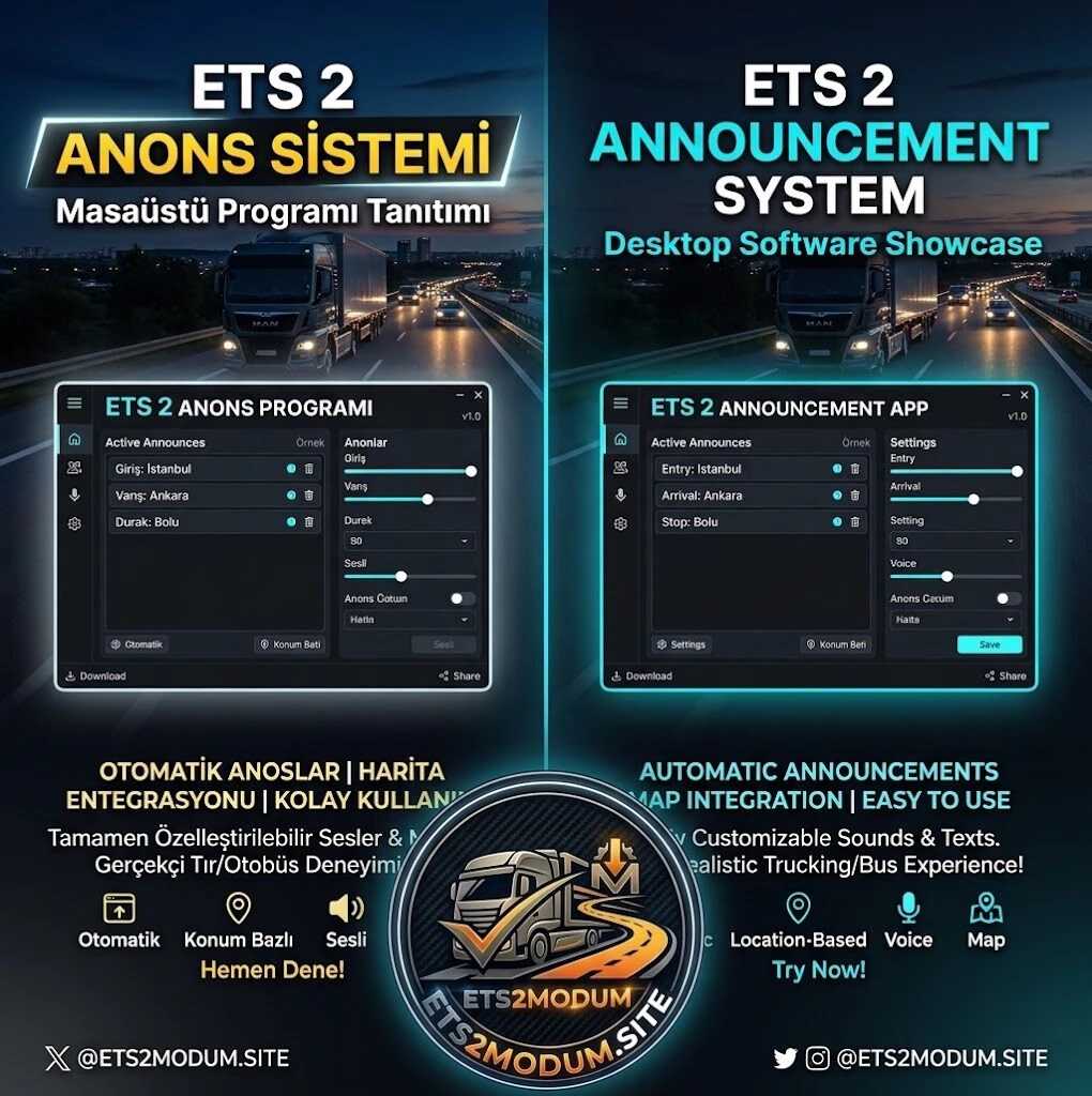 Voice Announcement v1.0 ETS2