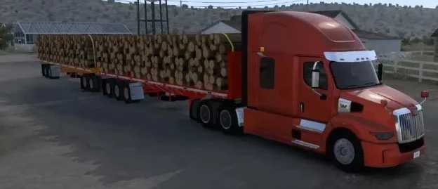 Flat Double Full Trailer with Loads of Goods v1.0 ATS